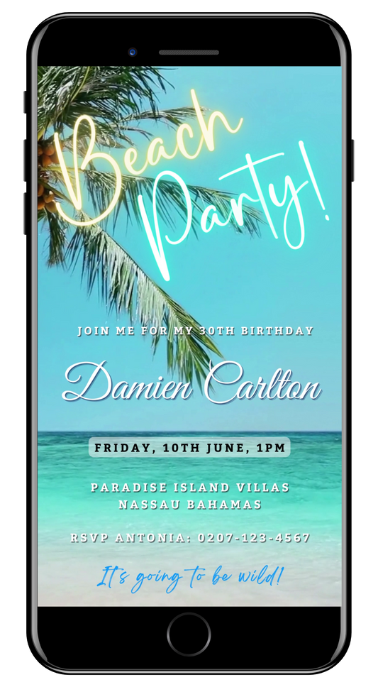 Palm Beach Shore | Party Video Invitation